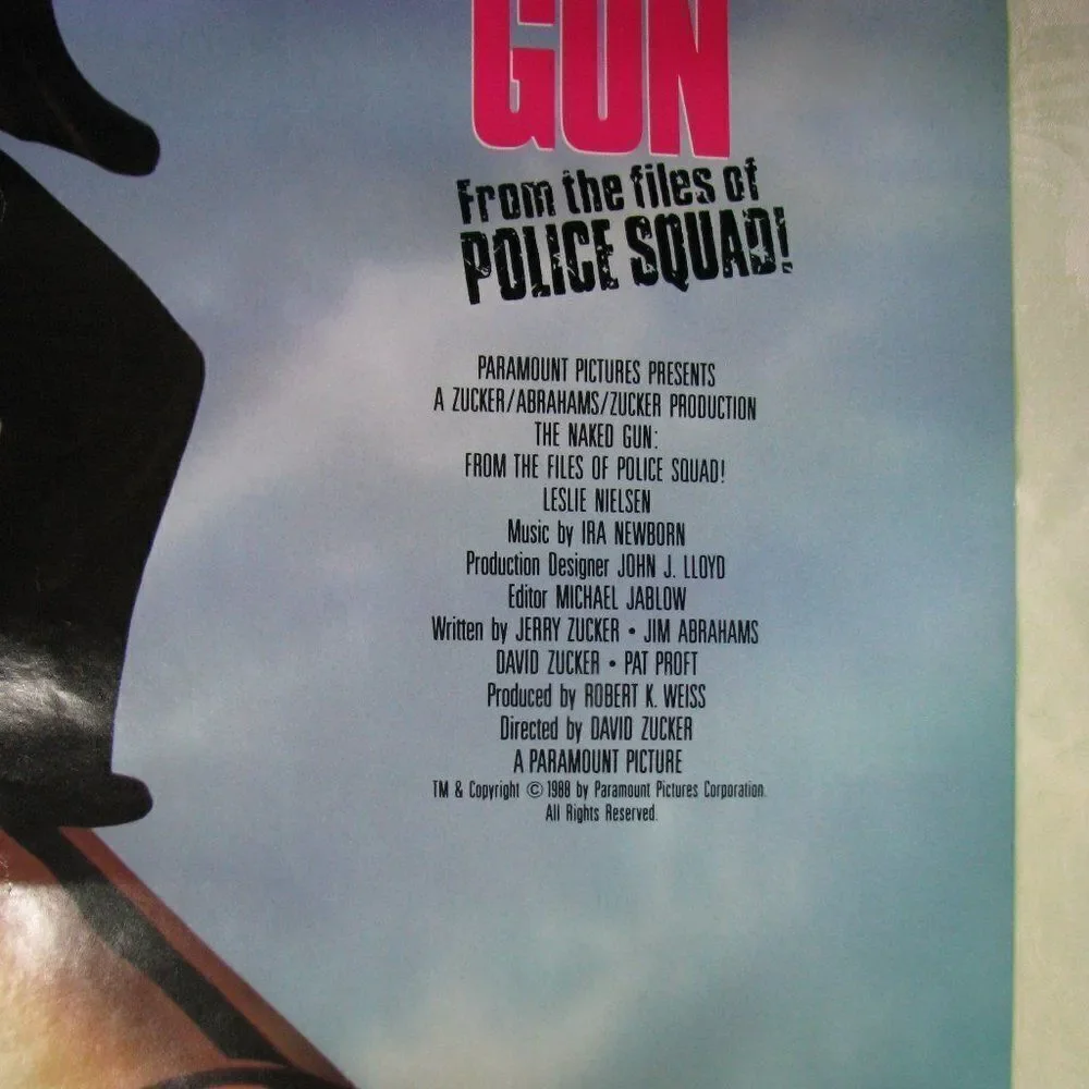 Vintage The Naked Gun Movie Poster